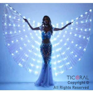 ALAS LED CAPA LUMINOSA BLANCO 145CM X 200CM X 210 LEDS (PILAS NO INCLUIDAS)